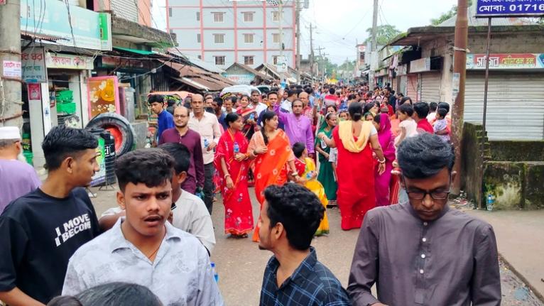 দশমিনায় উল্টো রথযাত্রা অনুষ্ঠিত
