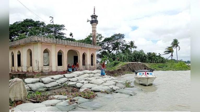 জিওব্যাগেও ঠেকছে না মির্জাগঞ্জে পায়রা নদীর ভাঙন, বিলীন হচ্ছে ঘরবাড়ি-ফসলি জমি