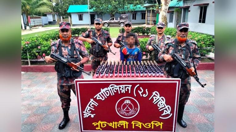 বেনাপোলের পুটখালী সীমান্তে ১৯৯ বোতল নেশাজাতীয় সিরাপসহ আটক ১