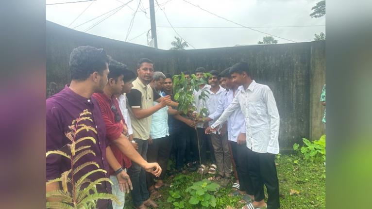 শিক্ষার্থীদের সঙ্গে মতবিনিময়ের পর বাউফলে ছাত্রদলের বৃক্ষরোপণ কর্মসূচি