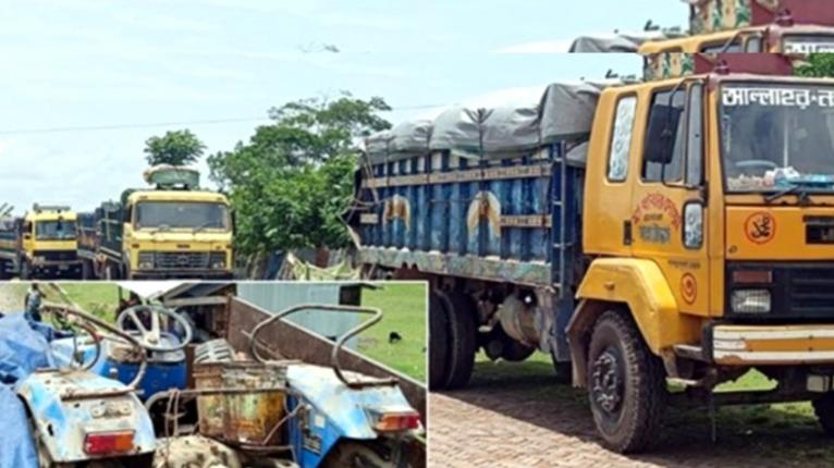 পায়রা বন্দরের আবাসন প্রকল্প থেকে মালামালসহ ৭ ট্রাক আটক