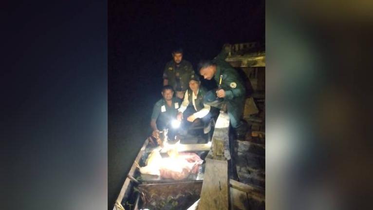 কয়রায় ৭০ কেজি হরিণের মাংস ফেলে পালাল চোরাশিকারীরা