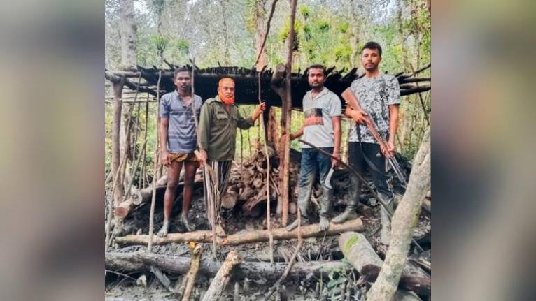 পূর্ব সুন্দরবনে অবৈধ শুটকি তৈরির আস্তানা উচ্ছেদ