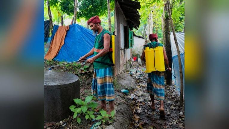 ডেঙ্গু প্রতিরোধে গলাচিপায় লার্ভিসাইড প্রয়োগ, উঠান বৈঠকের উদ্যোগ