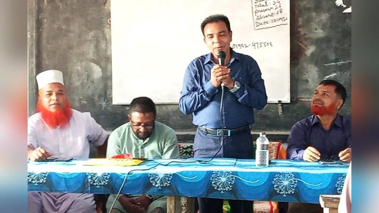 কয়রায় উপজেলা মাধ্যমিক শিক্ষা অফিসারের বিদায় সংবর্ধনা