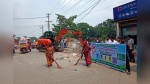 কালকিনি বাজারে পরিচ্ছন্নতা ও অবৈধ দখল উচ্ছেদ অভিযান