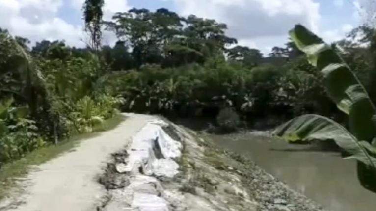 বরগুনায় জাগো নারীর ১ কোটি ৪০ লাখ টাকার বেড়িবাঁধে দুই মাসেই ধস